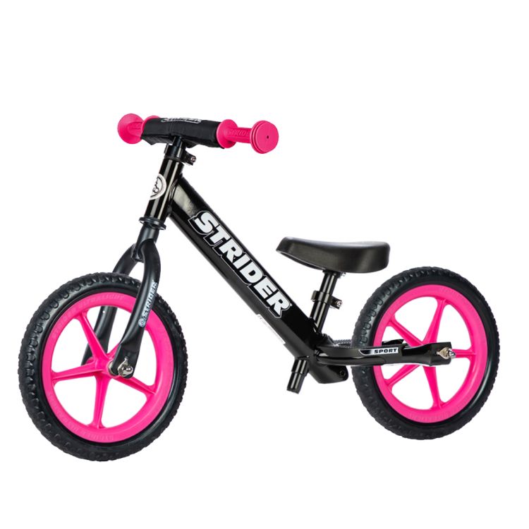 Stider 12 Sport Negra I Pink Minigrips I Pink Ultra Light Wheels