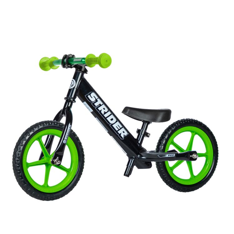 Stider 12 Pro Negra I Green Minigrips I Green Flat Handlebar I Green Heavy Duty Wheels Stider