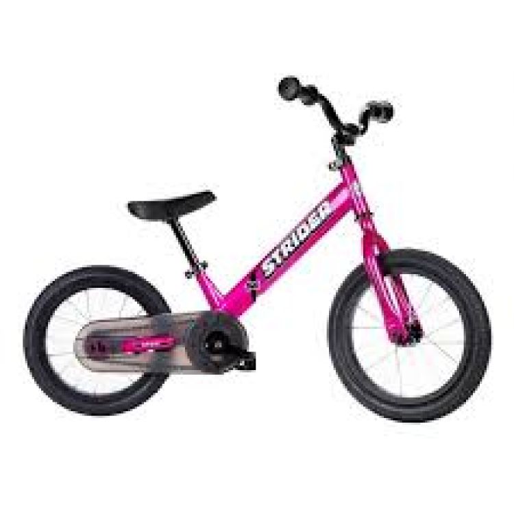 Strider 14X Classic Bicicleta Balance Fucsia Freno Contrapedal + Pedales